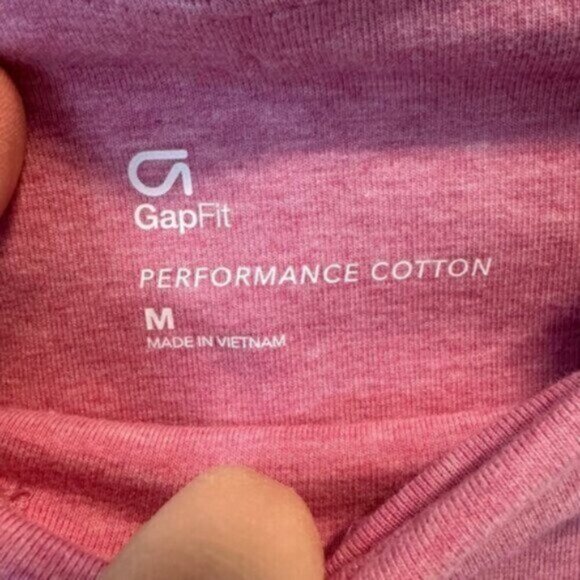 NWT GAP | French Pink Heather GFast 7/8 Colorblock Cotton Leggings Size Medium - Picture 9 of 9